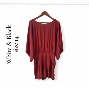 White House Black Market Rust Red Romper